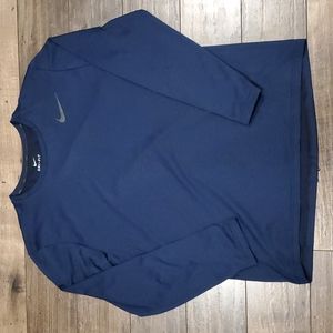 Nike Drifit Heathered Navy Long Sleeve